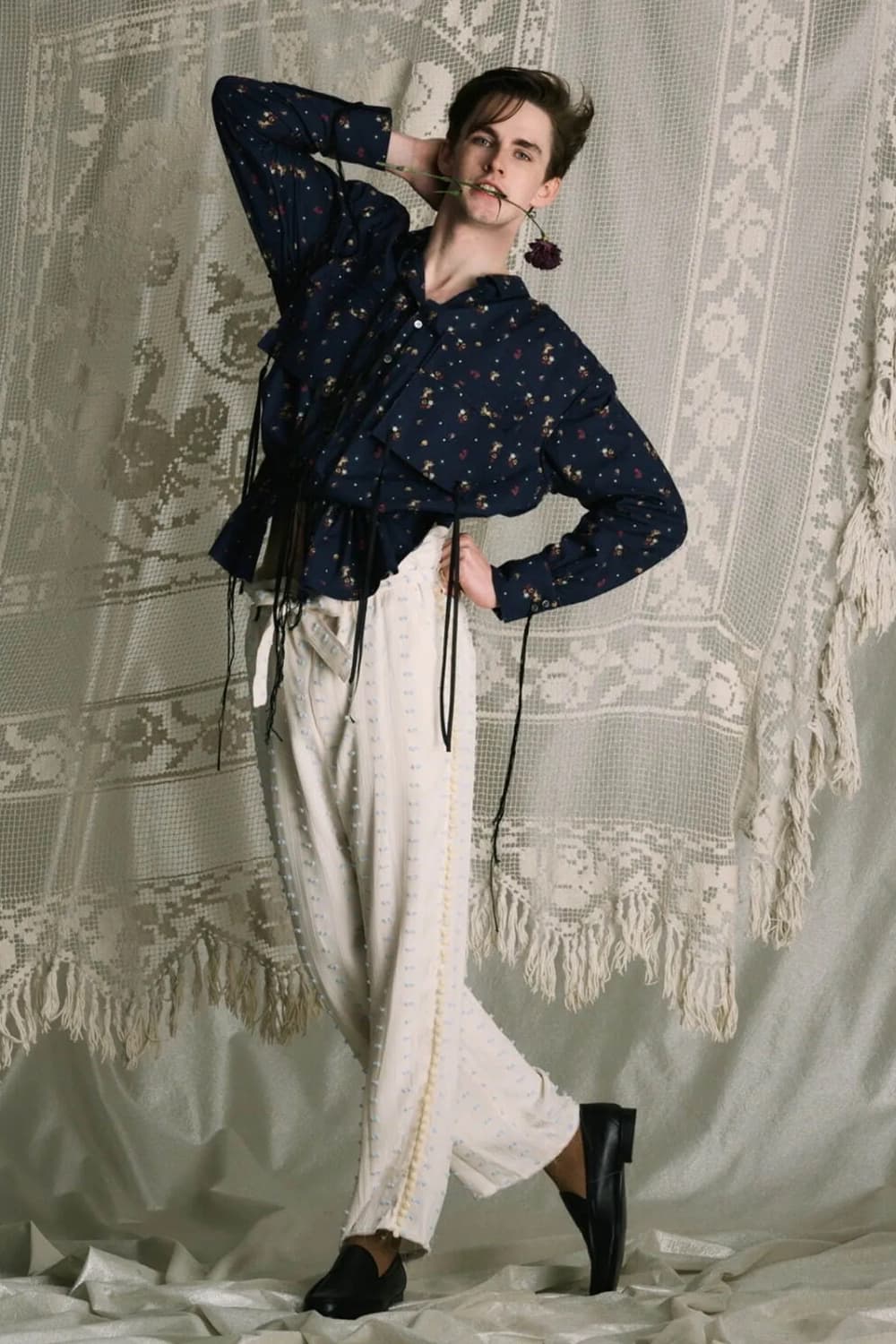 Midorikawa 23SS Flower Angel Short Shirt 상품이미지2