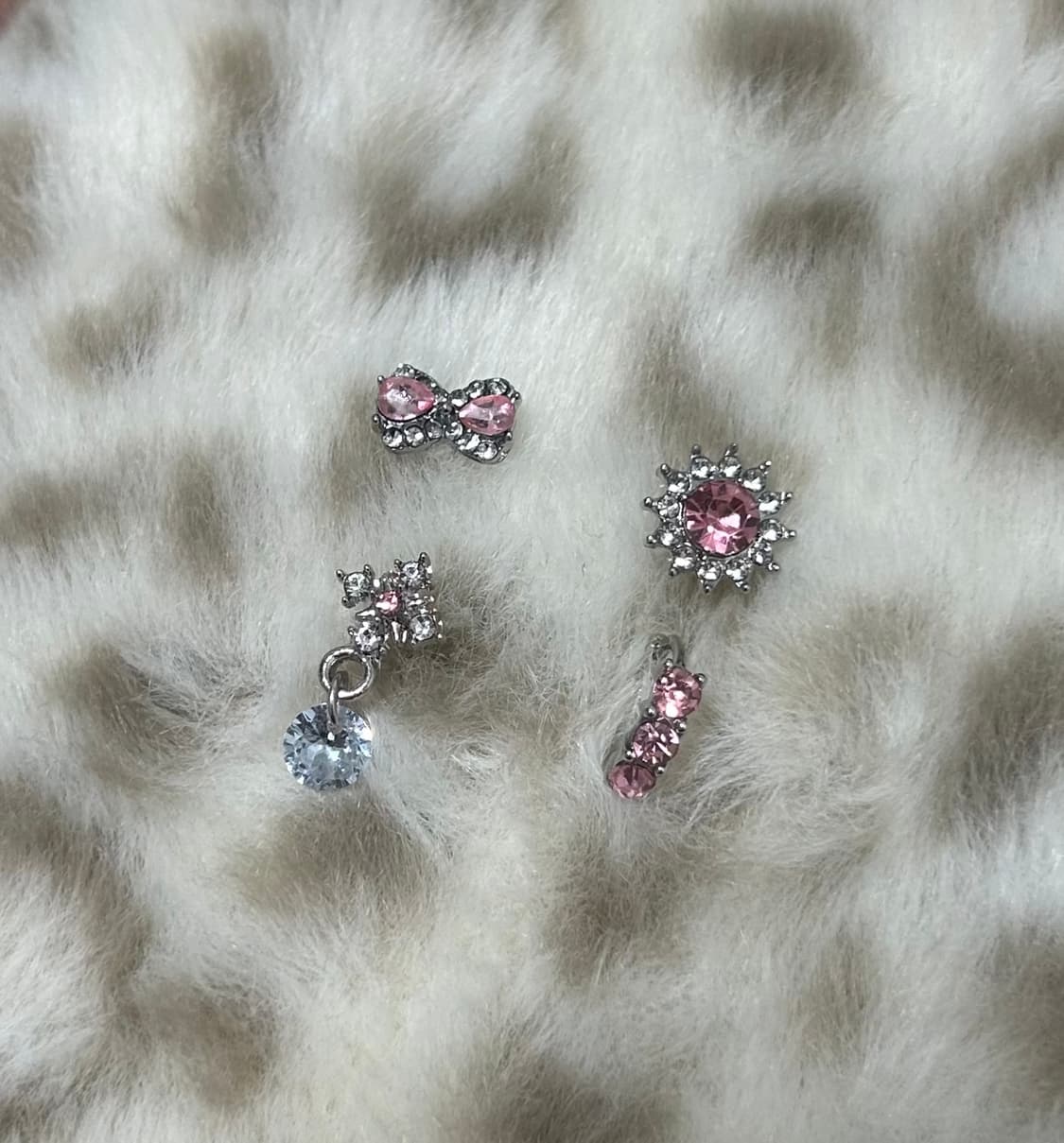 핑크 피어싱 세트 (4개 일괄) 상품이미지1