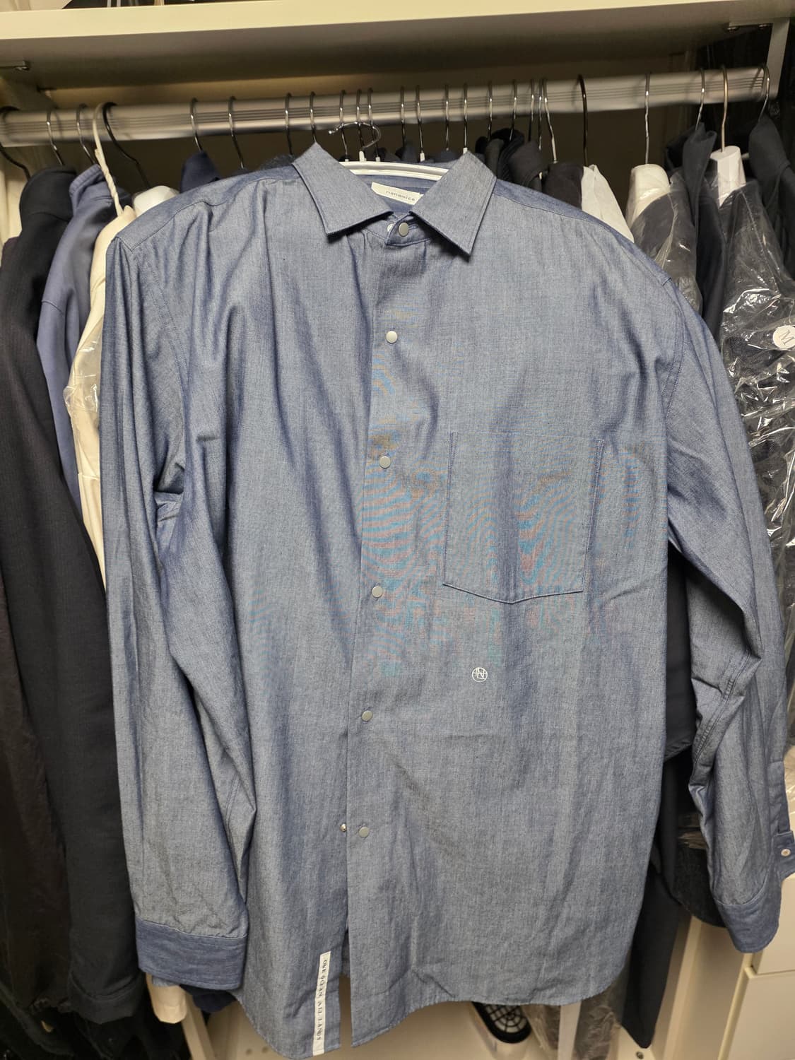 나나미카 샴브레이 셔츠 L 상품이미지1