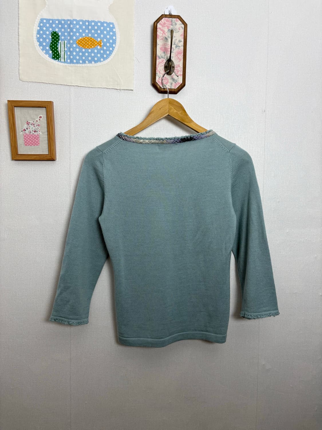 민트 넥 포인트 니트 상품이미지9