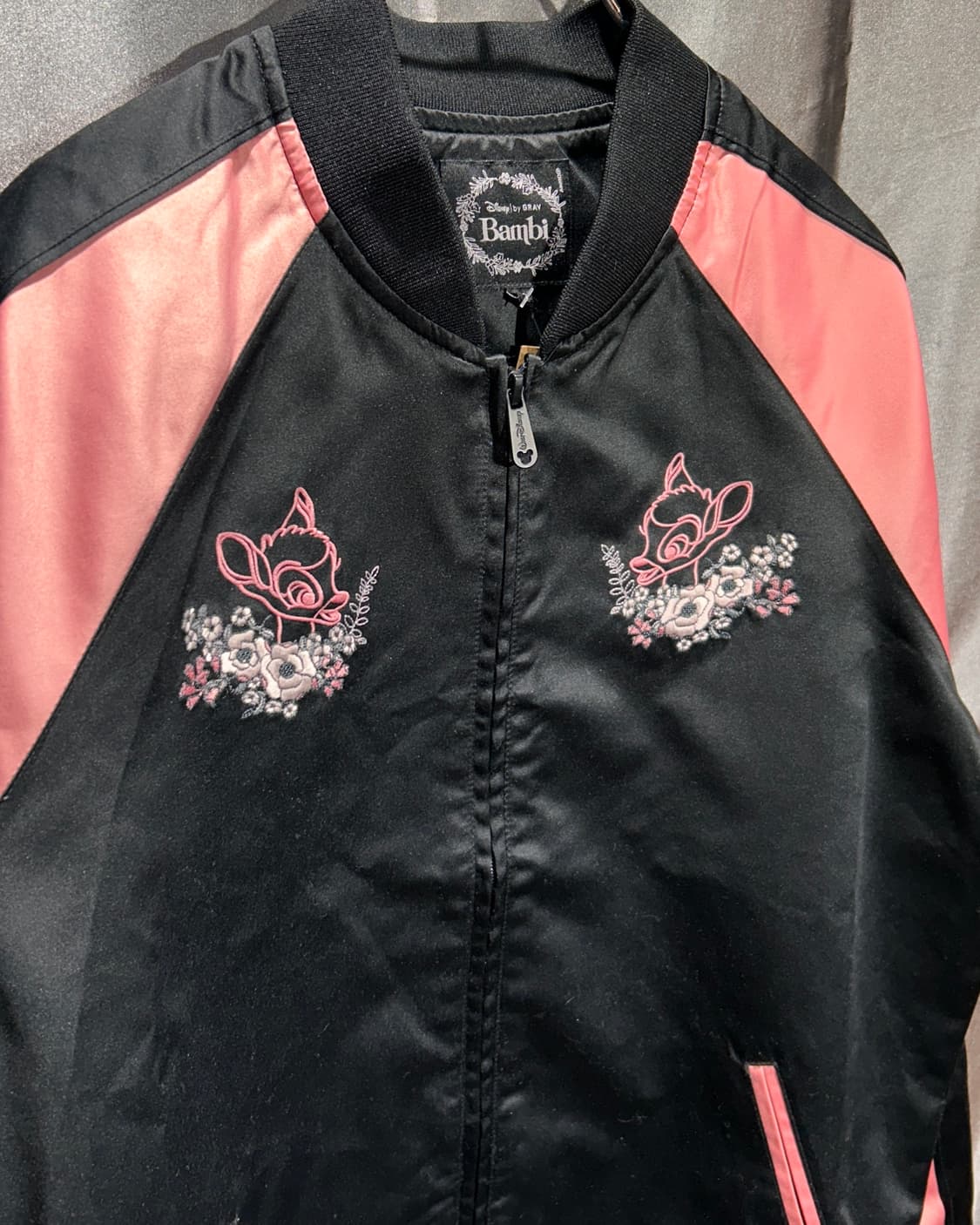 L 디즈니 밤비 자수 블랙 스카잔 상품이미지5