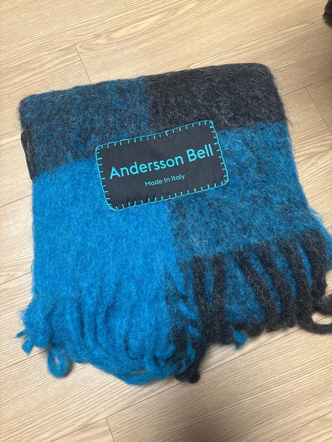 앤더슨벨 빅체크 머플러 상품이미지1