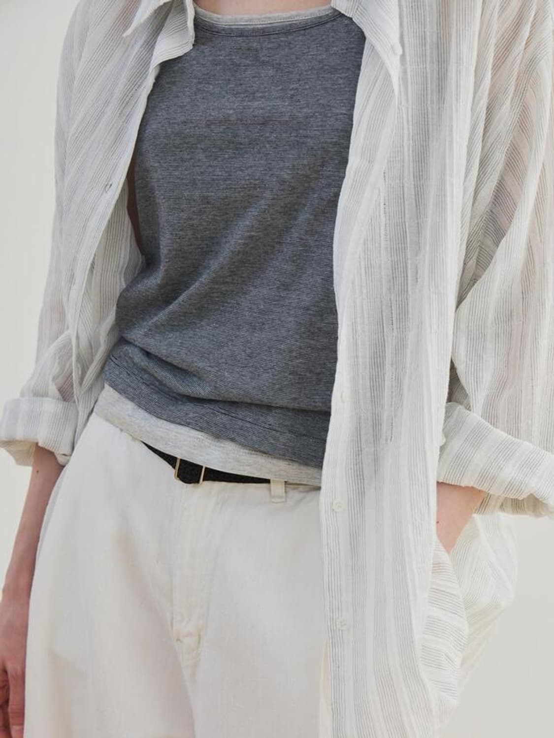 모이아 sheer ST shirt (white) 상품이미지1