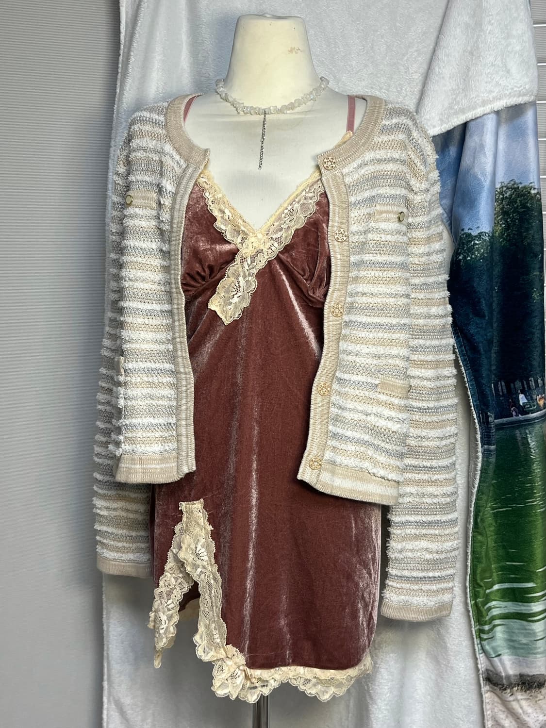 tweed‘st mix cardigan 상품이미지2