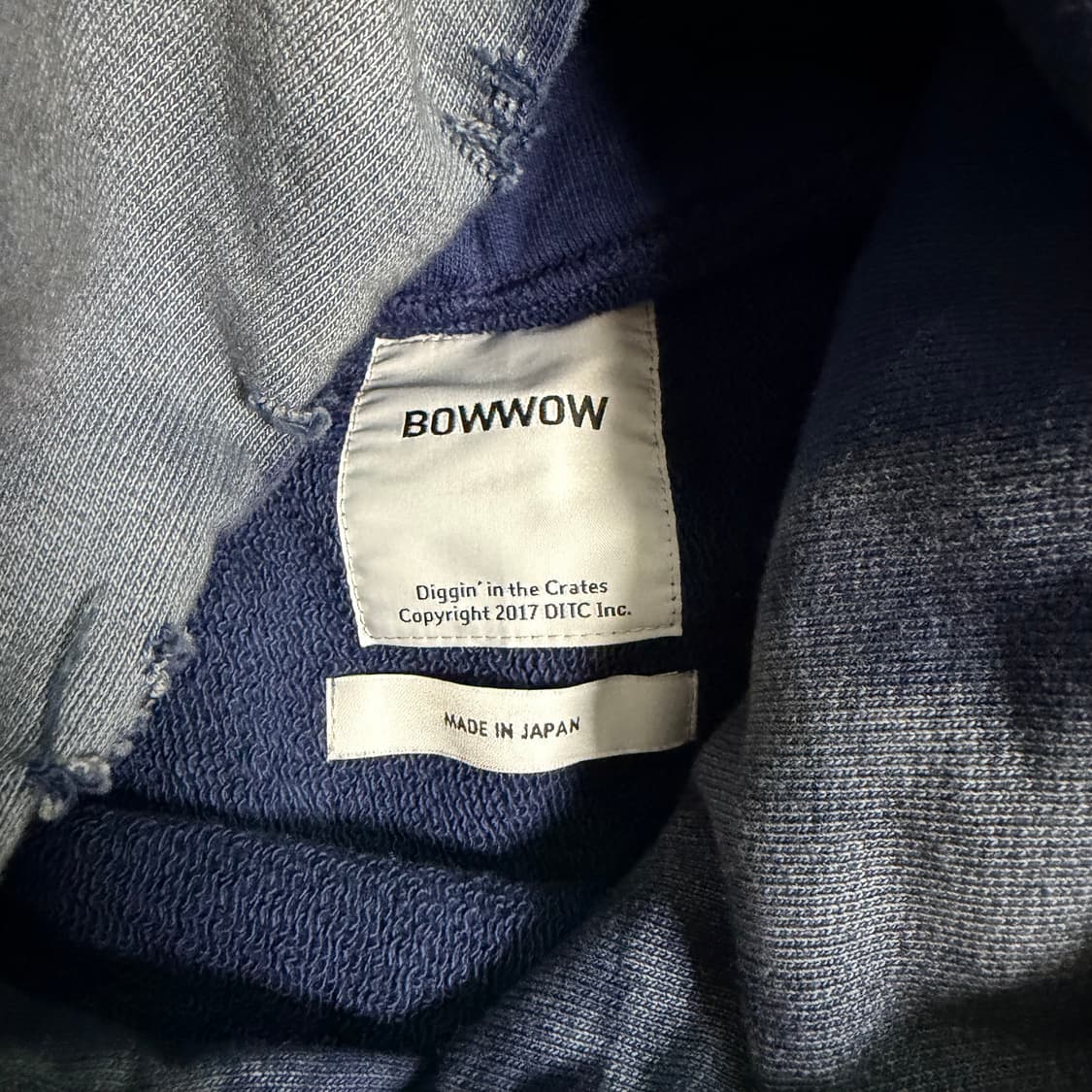 [XL] 바우와우 재팬 데미지 후드 - 네이비 상품이미지7