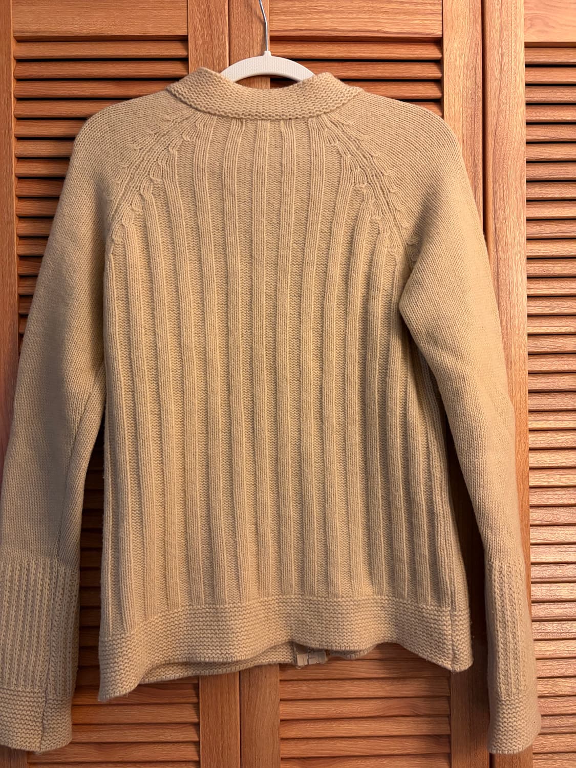 베이지 니트 스냅 하프넥 집업 하이넥 상품이미지5