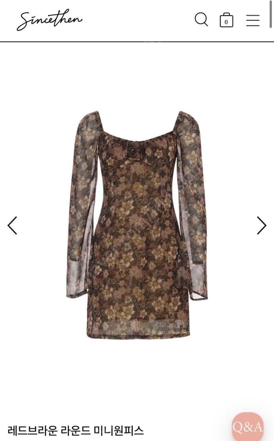 신스덴 레드브라운 라운드 미니원피스 상품이미지2