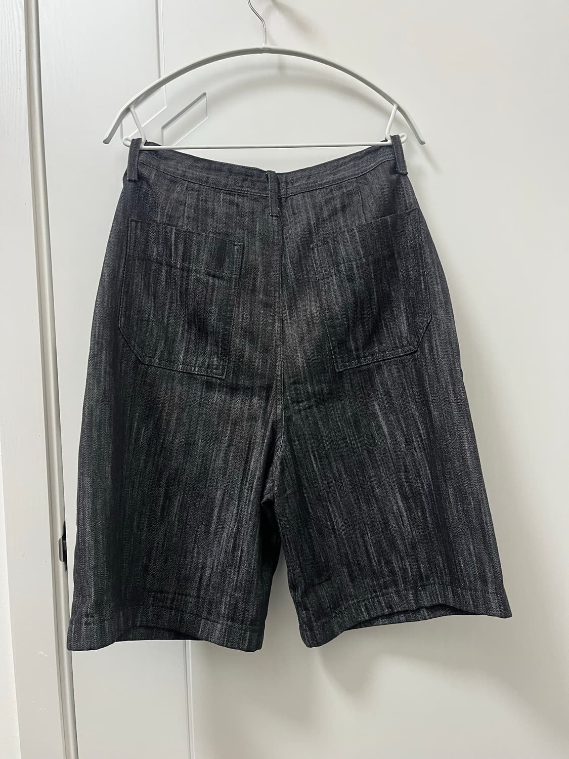 슬랍워싱 버뮤다 데님팬츠 (블랙) 상품이미지3