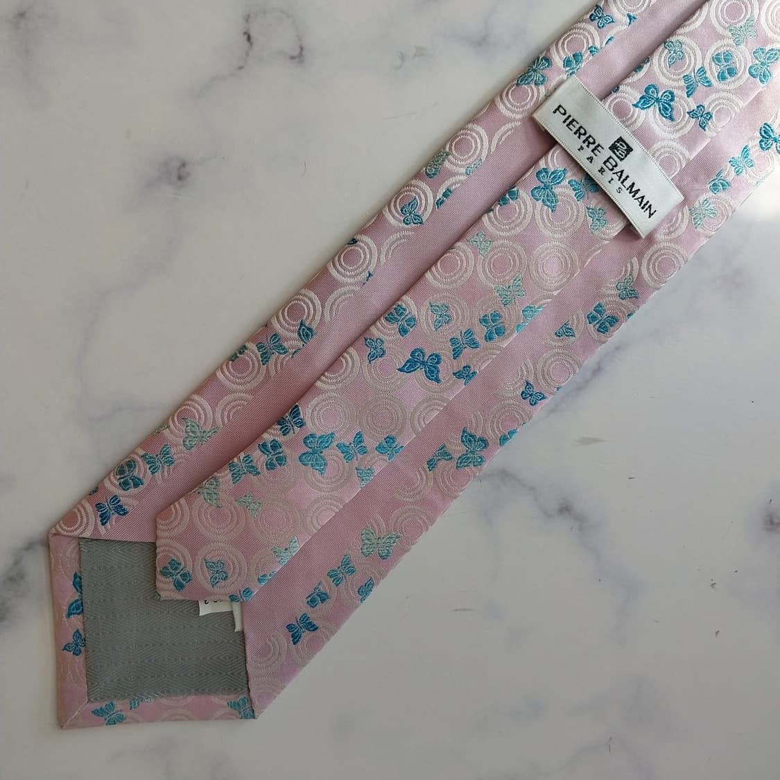 발망 실크 핑크 나비 자카드 넥타이 9.1cm A+등급 K2000
 상품이미지8