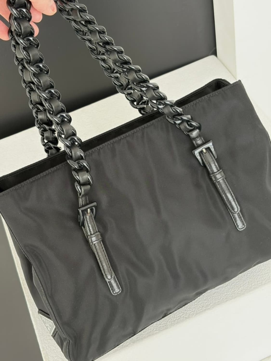 빈티지 프라다 체인 토트백 상품이미지4