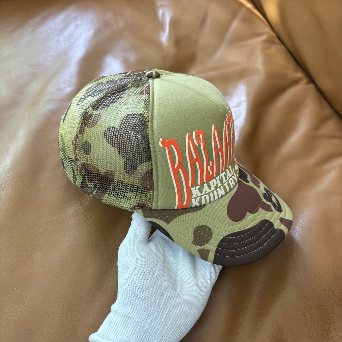 Kapital 캐피탈 오사카 한정 5패널 메쉬 볼캡 모자 밤비 카모 상품이미지4