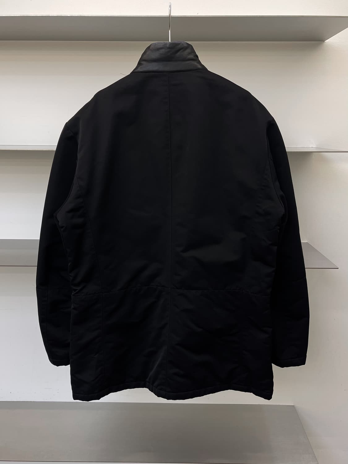 엠포리오 아르마니 투웨이 나일론 레더 넥 코트 상품이미지5