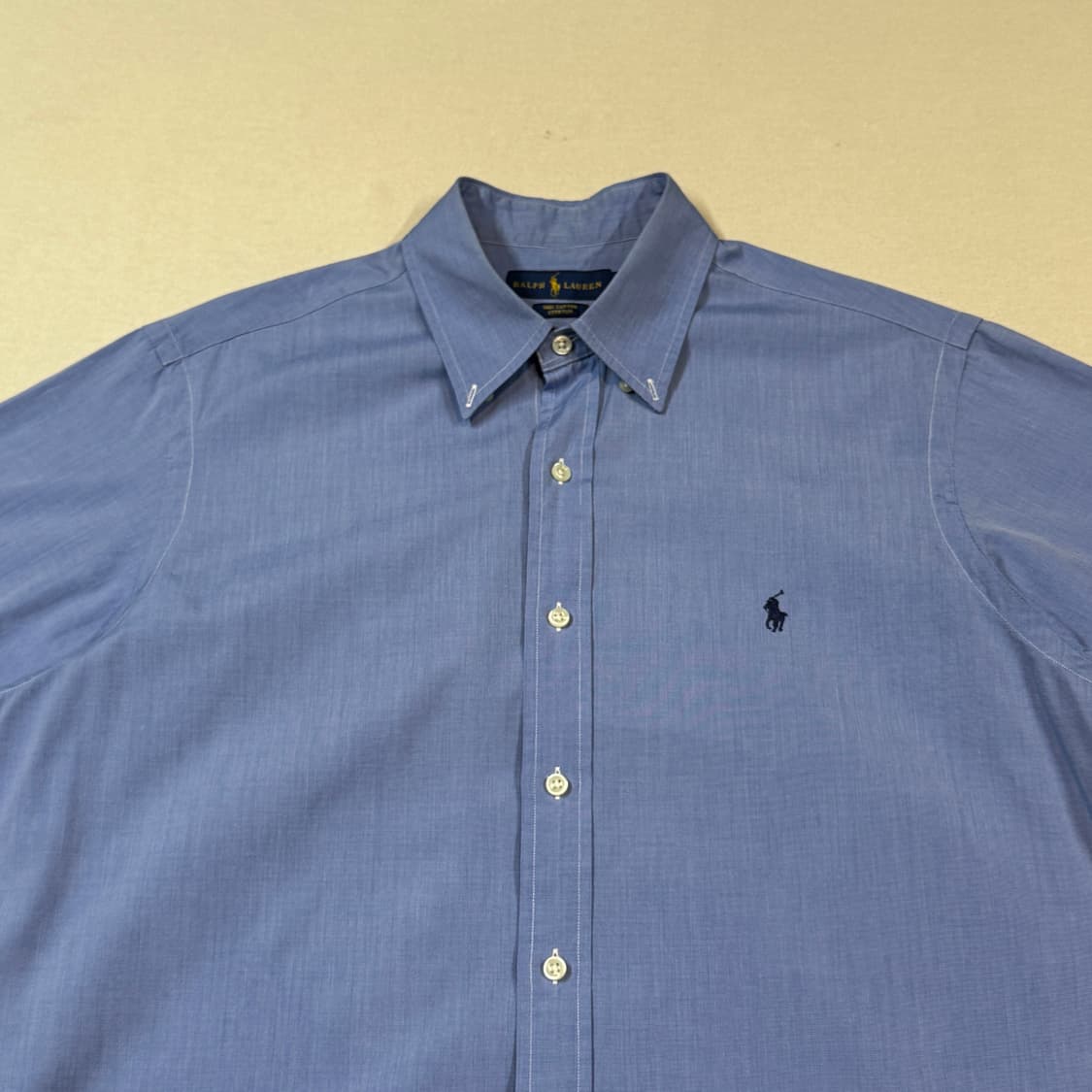 L) 폴로 랄프로렌 블루 포플린 반팔 셔츠 상품이미지3