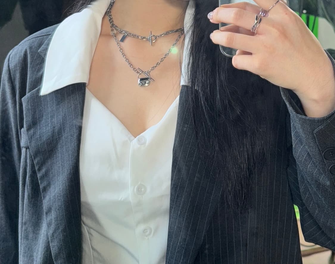 디젤 DX1593040 체인 목걸이 실버 상품이미지4