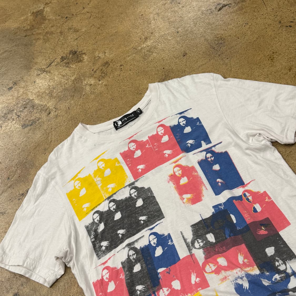 히스테릭글래머 모나리자 화이트 반팔 티셔츠 상품이미지1