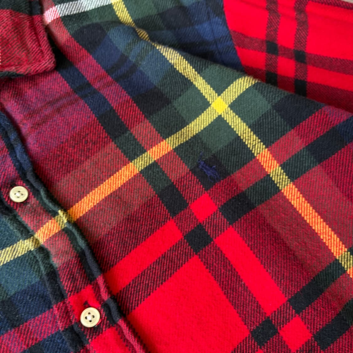 폴로 국내 정품 플란넬 해비 코튼 셔츠 상품이미지5