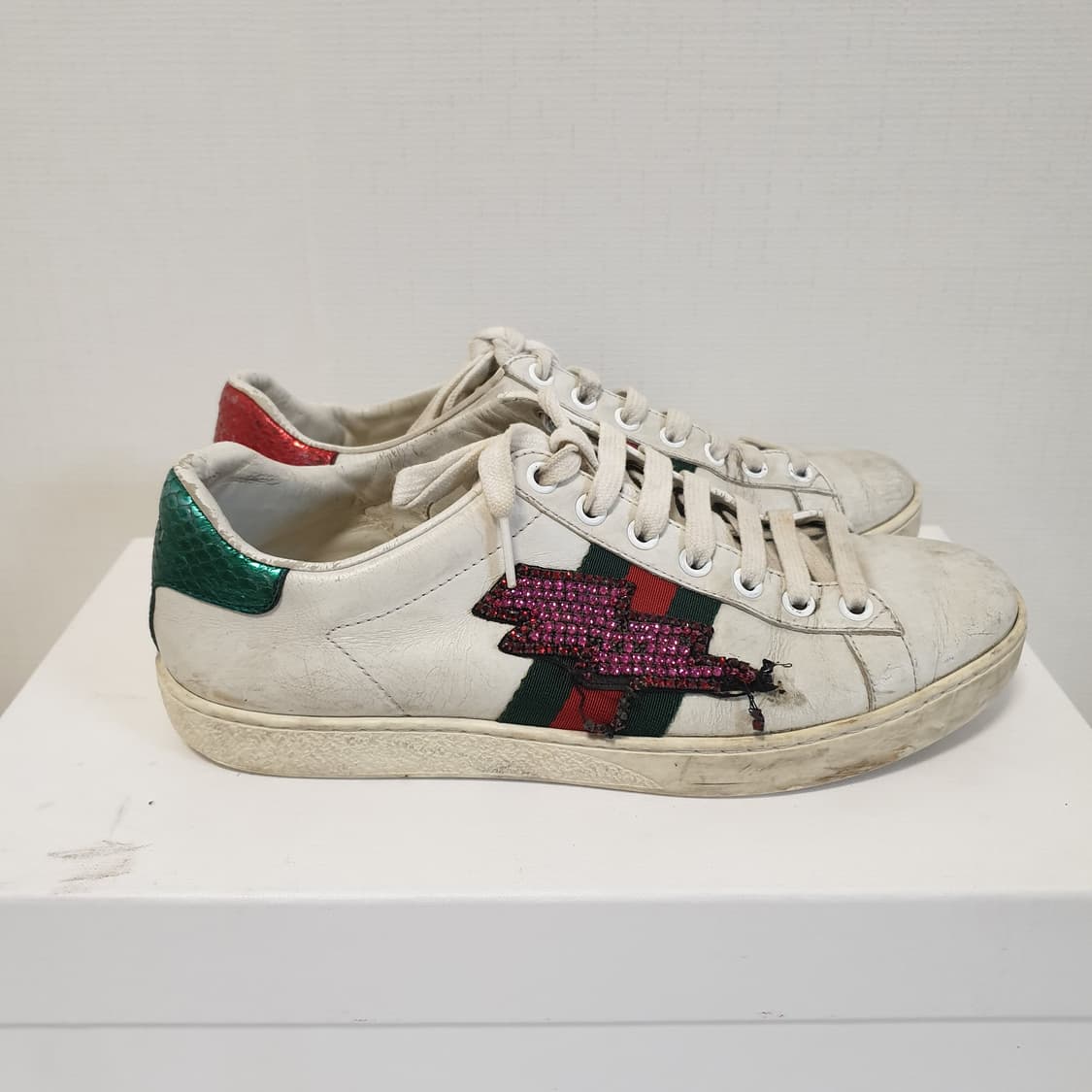 Gucci 구찌 에이스 크리스탈 번개 스니커즈 상품이미지1