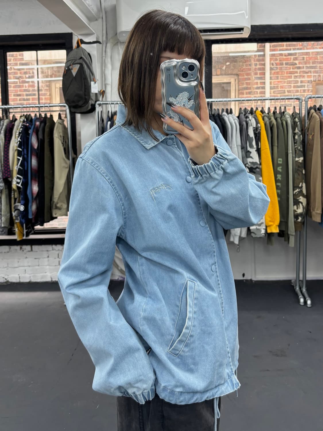 스투시 스펠아웃 데님 코치자켓 상품이미지5
