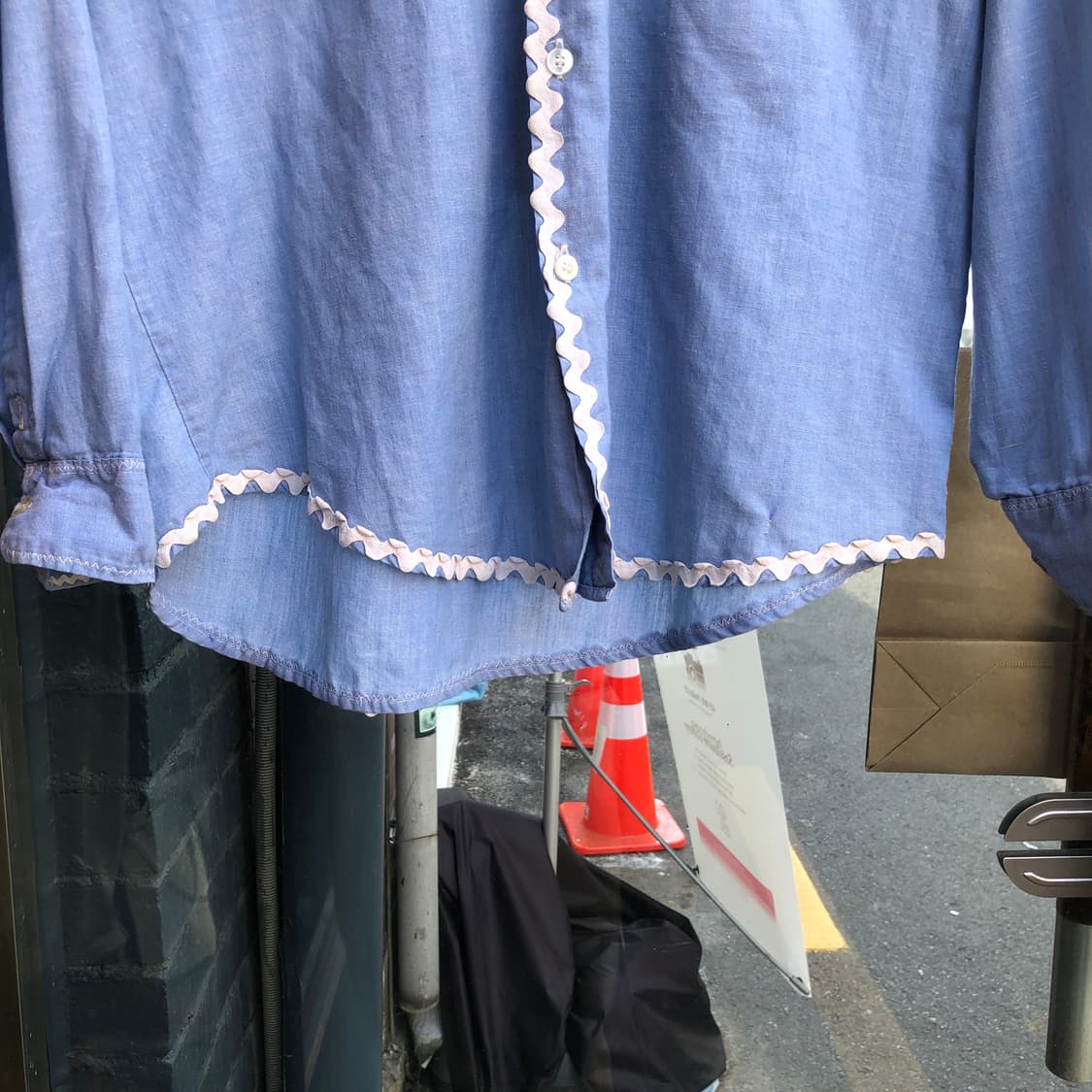 70s Vintage chambray shirt-L 상품이미지4