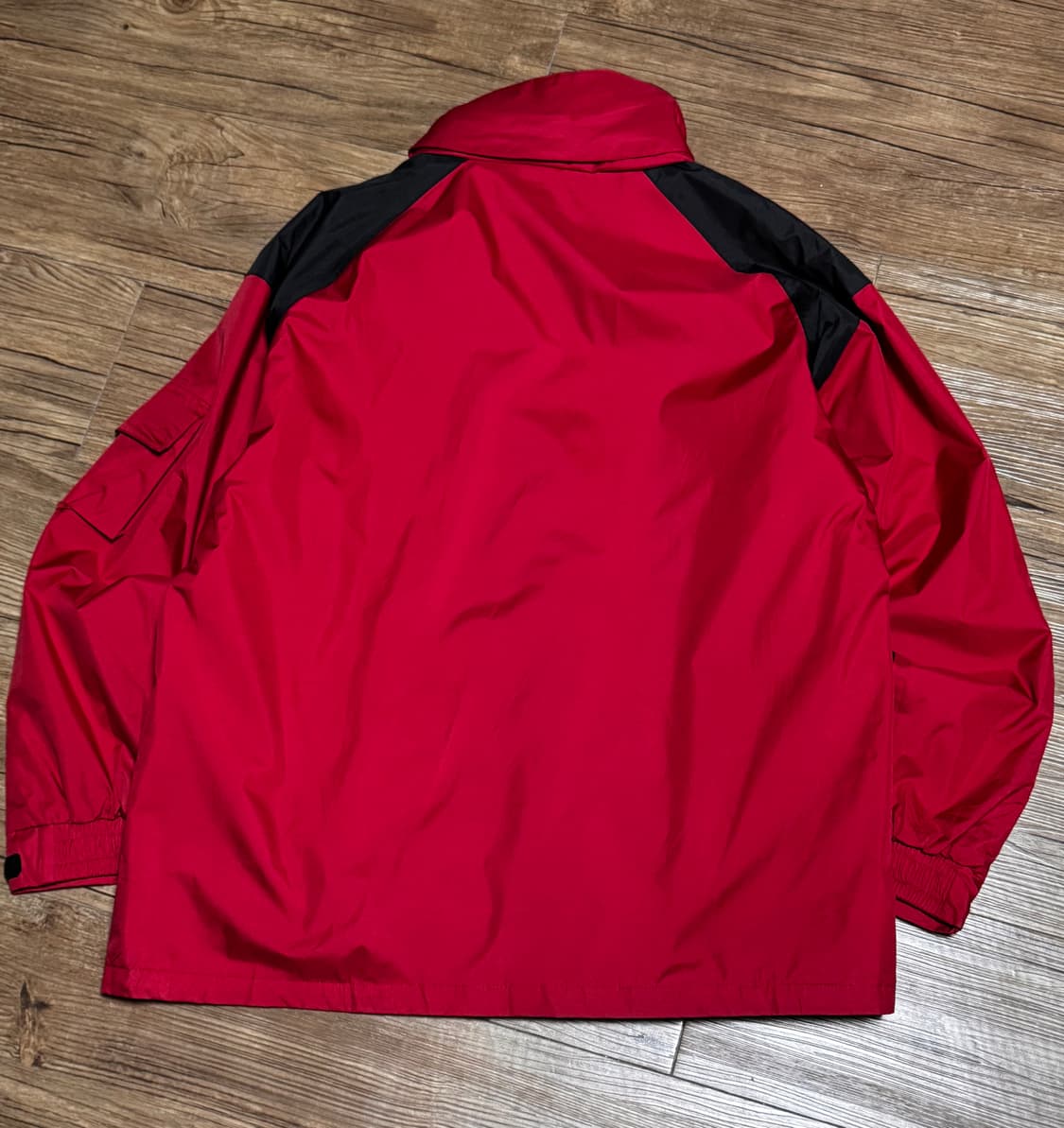 [L] LIPNER 레드 블랙 오버핏 바람막이 자켓 상품이미지3