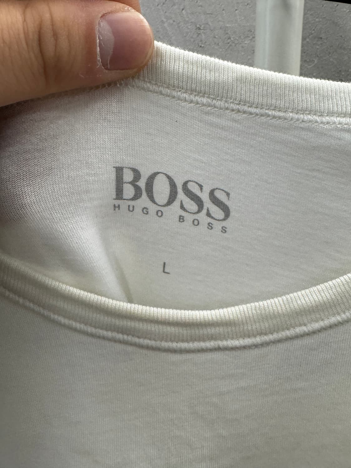 휴고보스 기본 반팔티 화이트 L 상품이미지4