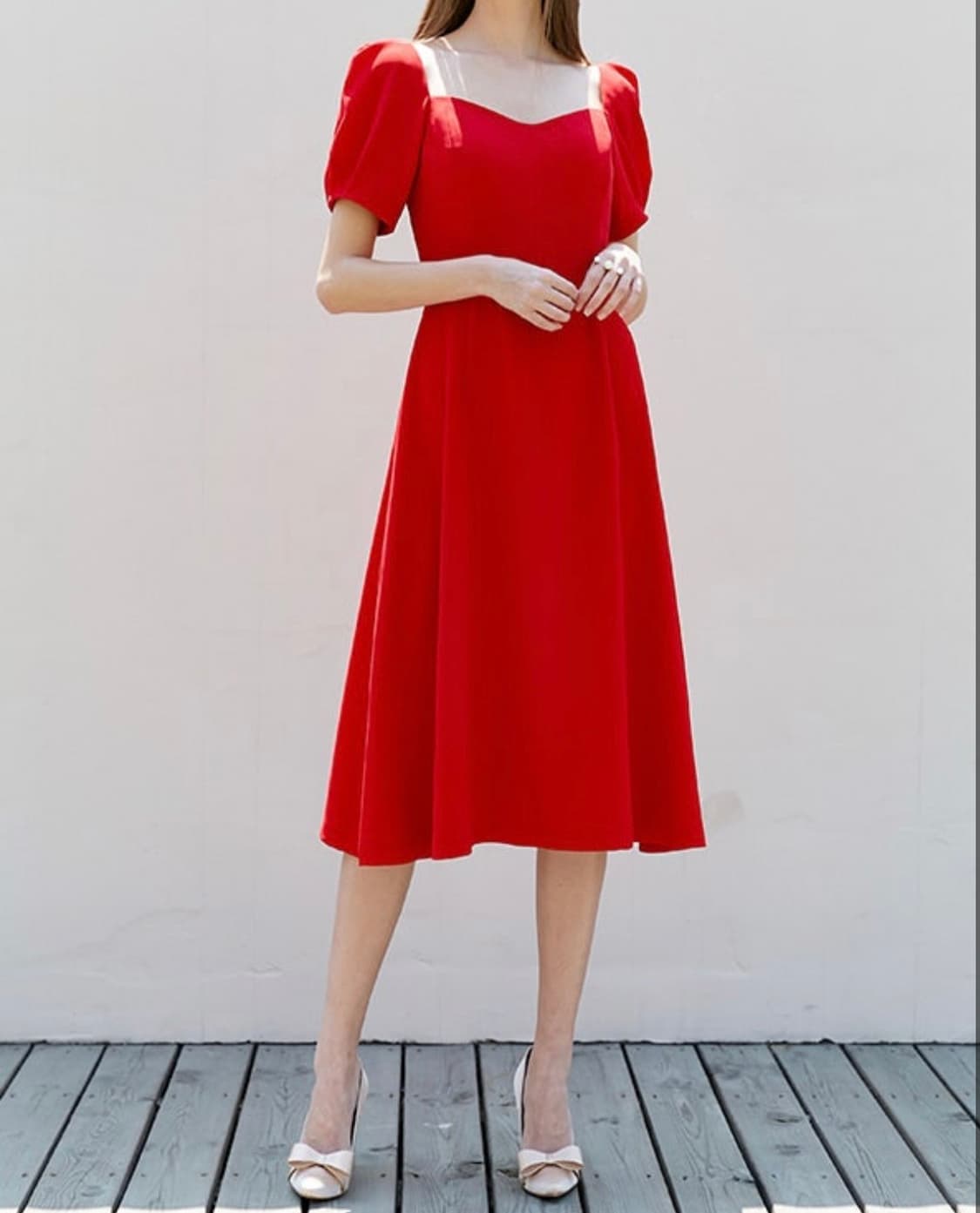 브라이드앤유 레드 원피스 상품이미지1