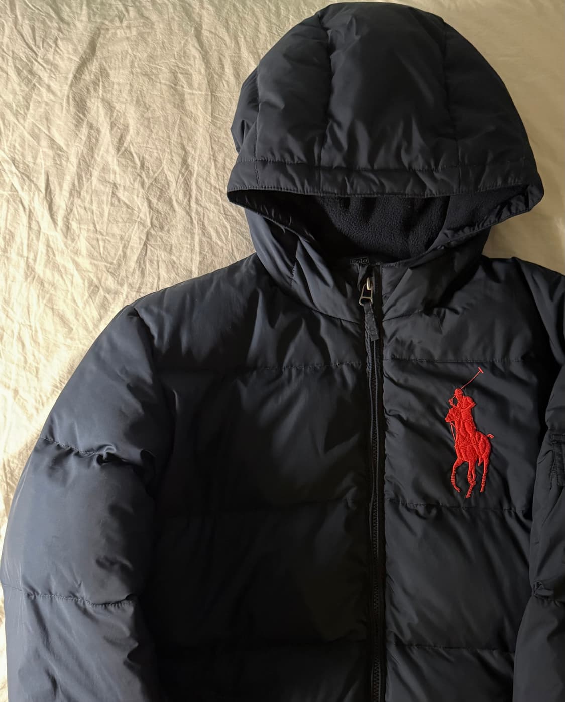 폴로 빅포니 패딩 네이비 L 상품이미지1