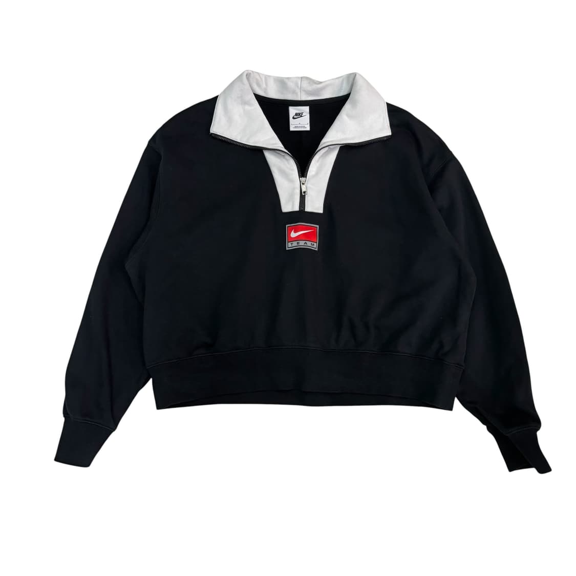 나이키 팀 플리스 하프집업 크롭탑 상품이미지1