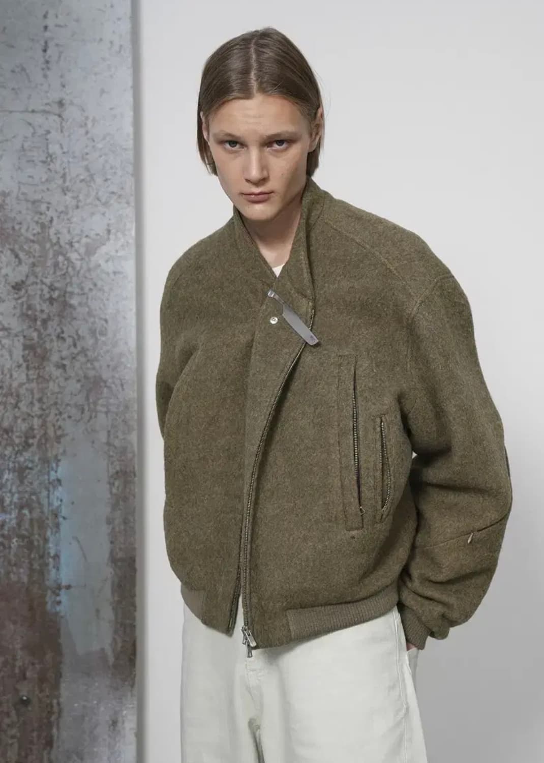 yiyae 오블리크 봄버 자켓 M 상품이미지4