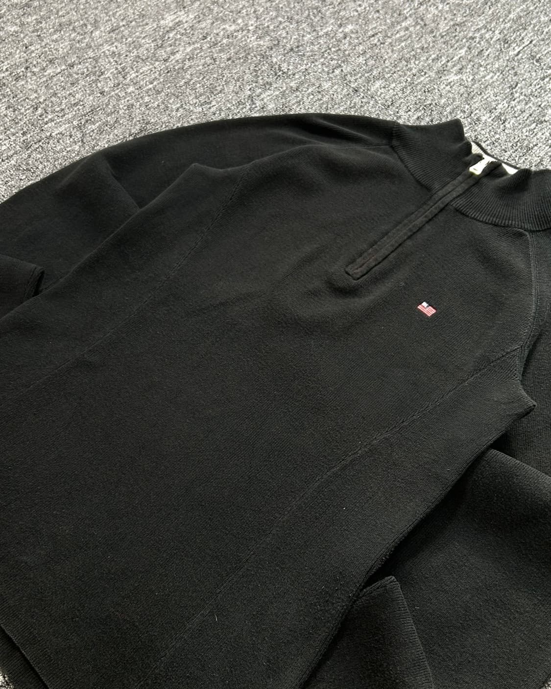 폴로 진스 성조기 로고 블랙 하프집업  상품이미지2