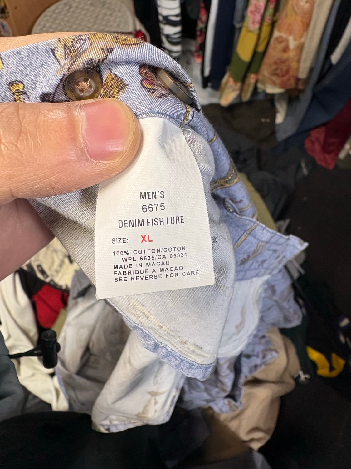 woolrich 물고기패턴 셔츠 XL 상품이미지5