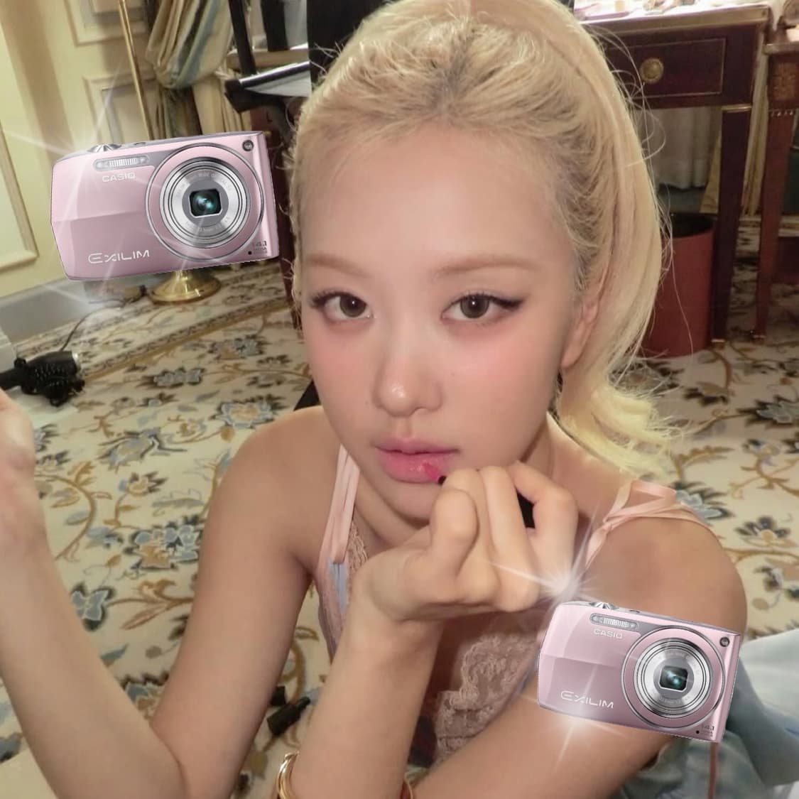 (황변비네팅x/로제 모카 나연픽)Casio Exlim z2300 핑크 상품이미지1