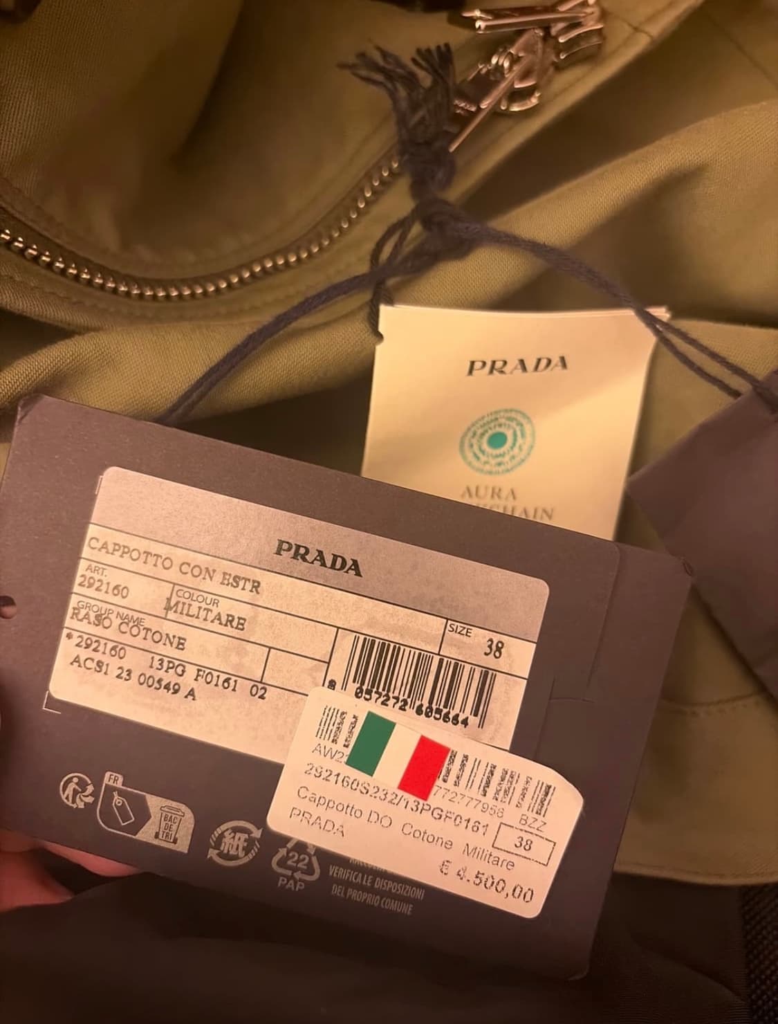 프라다 롱 후드 야상 상품이미지6