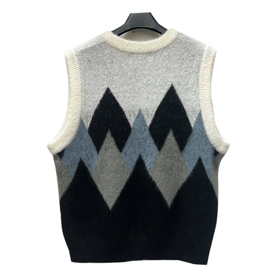 니티즈 벌키 오버핏 브러쉬 아가일 베스트 조끼 M 상품이미지2