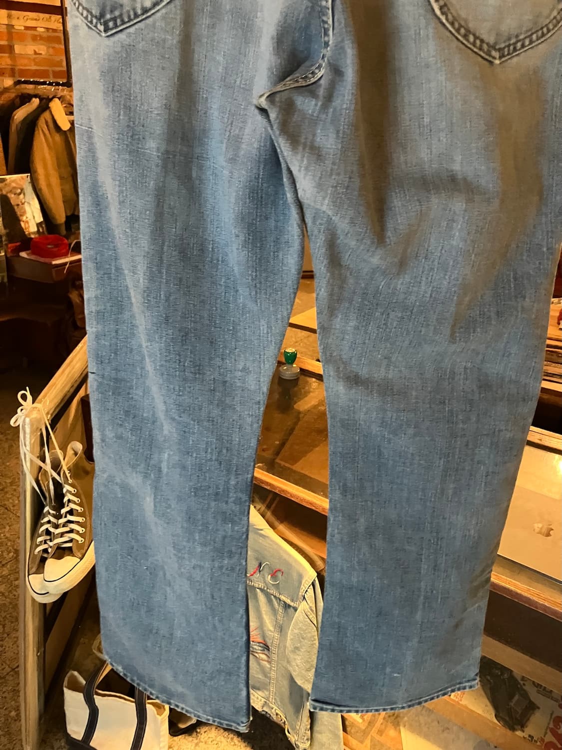 70s USA 빈티지 LEE 리 라이더스 부츠컷 플레어 데님 팬츠 상품이미지7