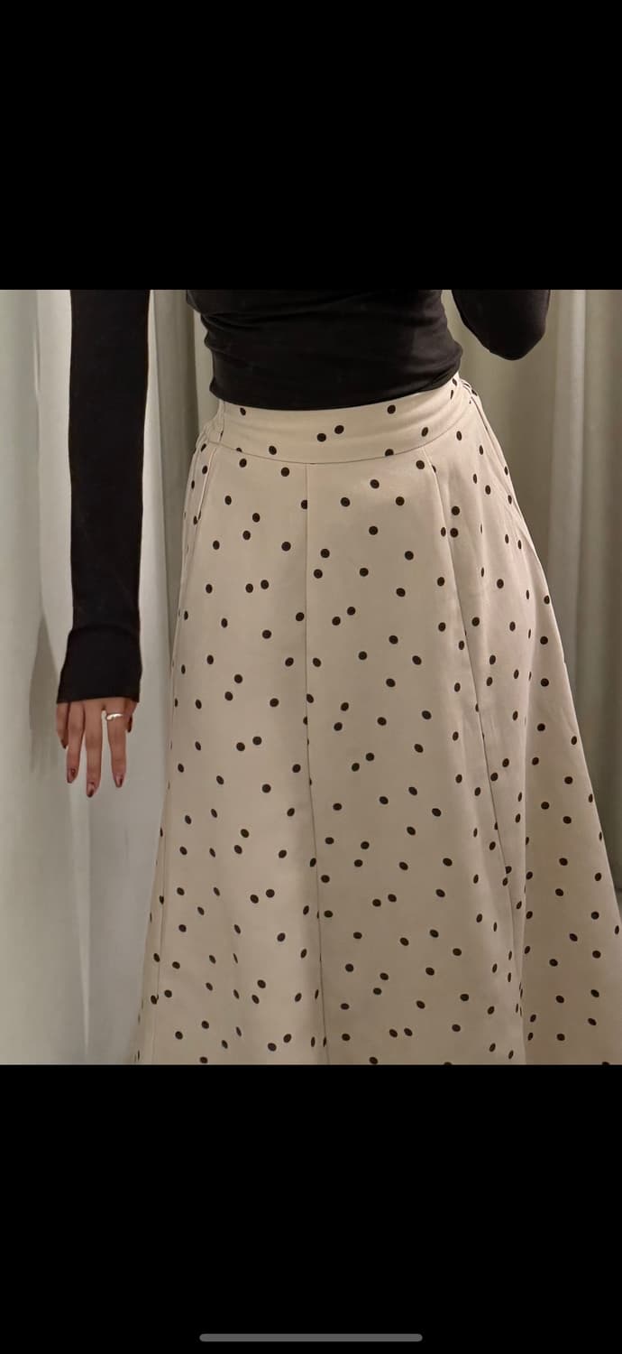 Japanese Vintage dots long skirt 상품이미지1