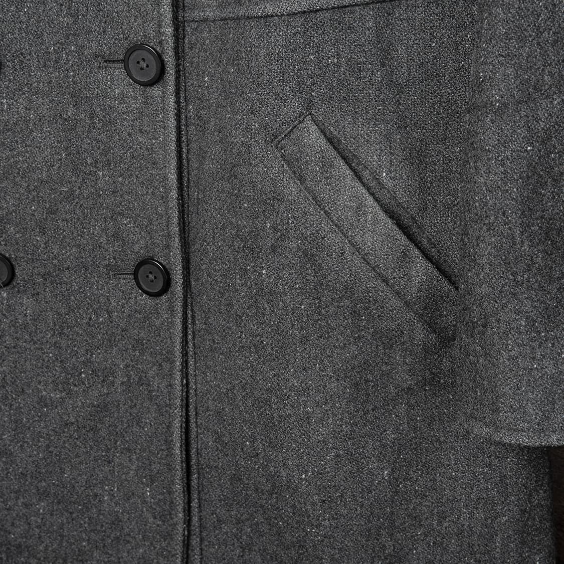 [100] 90s~ 갭 GAP 더블브레스티드 울 오버코트 다크 그레이  상품이미지4