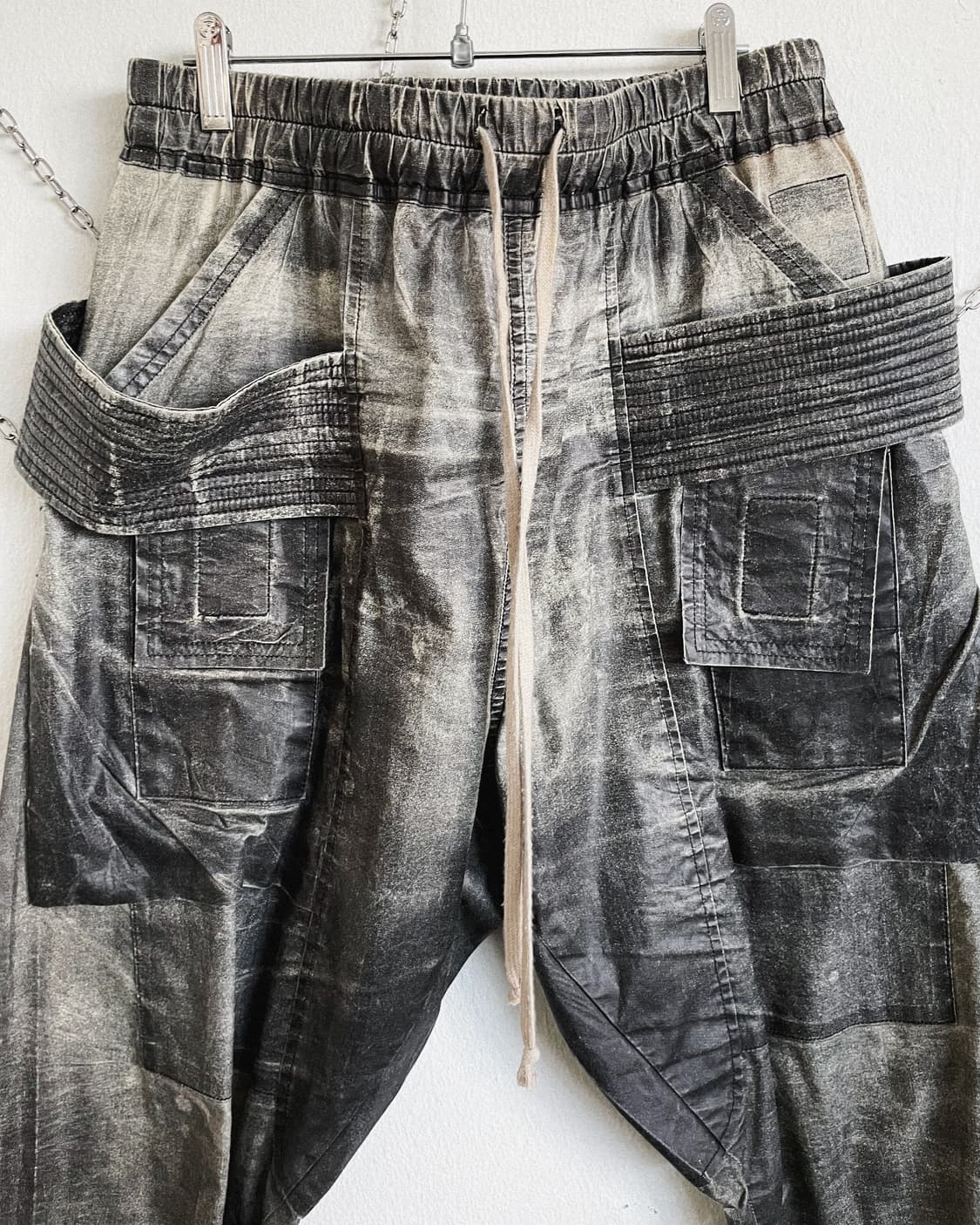 릭오웬스 왁스코팅 크리치 카고팬츠 상품이미지6