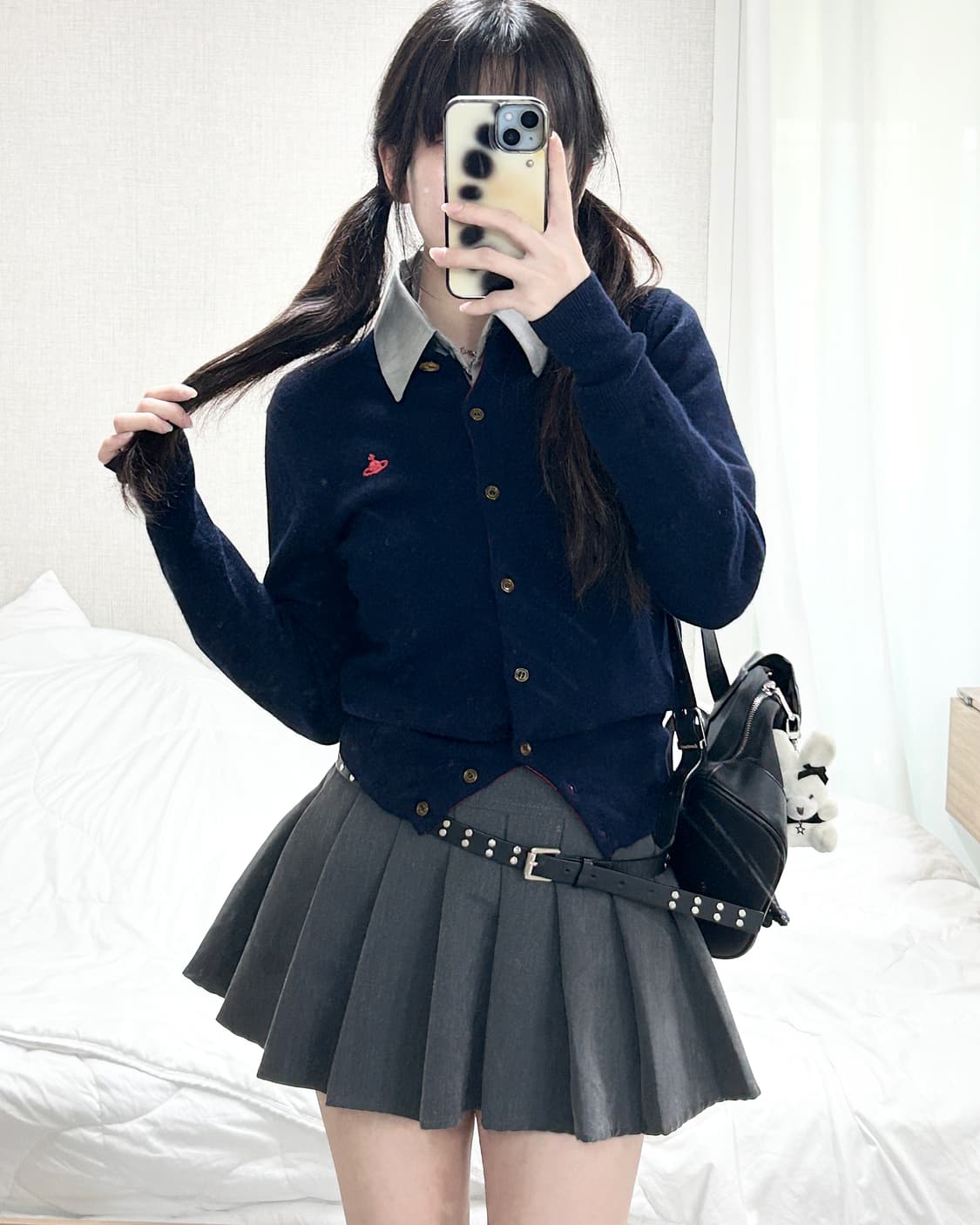 비비안웨스트우드 래드라벨 네이비 울 가디건 상품이미지4