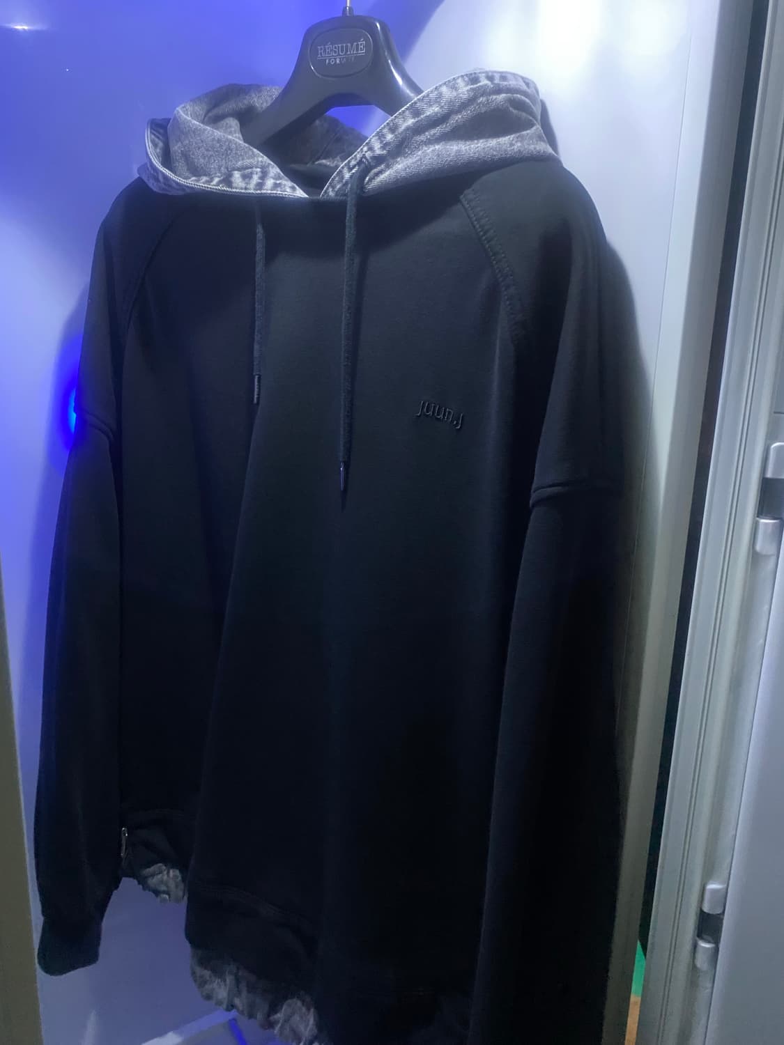 24ss 준지 데님 레이어드 후드티 (s) 상품이미지2