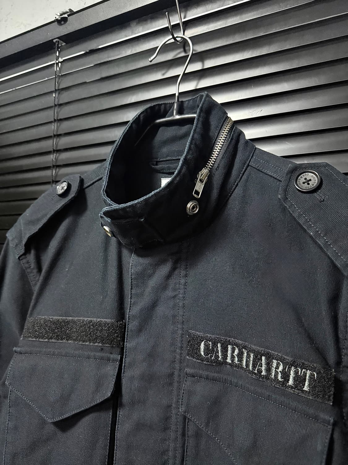 칼하트 멀티 포켓 필드 워크 자켓 네이비 남색 M 95 m65 집업 야상 상품이미지5