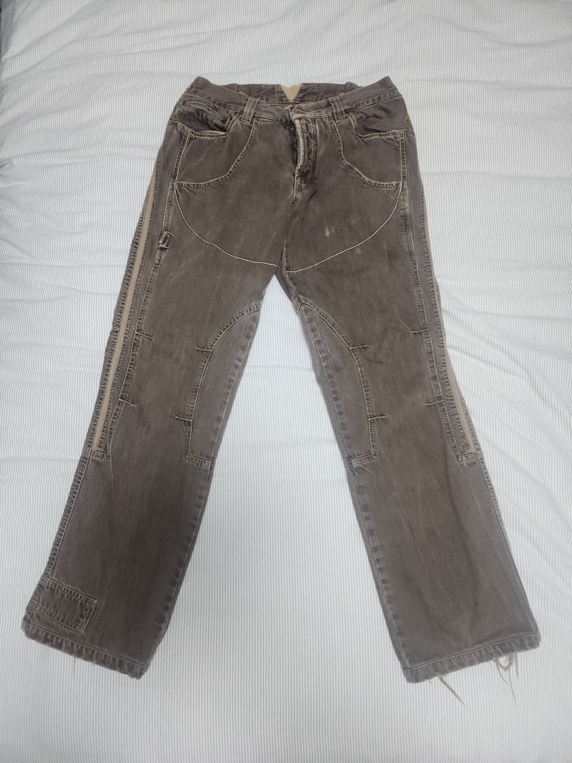 brown dragon embroidery denim 상품이미지3