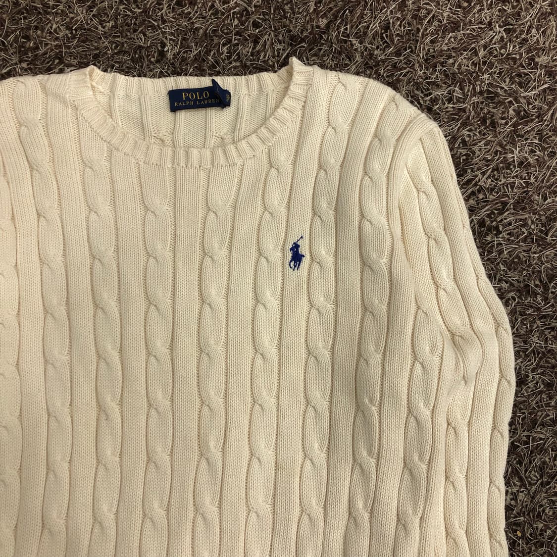 폴로 랄프로렌 여성 아이보리 케이블 니트 상품이미지3