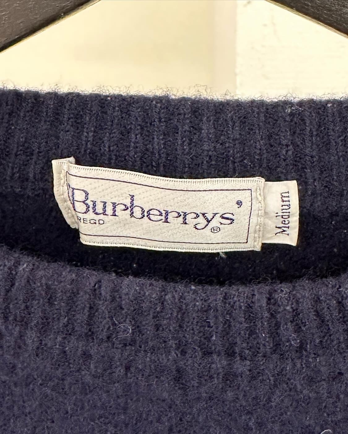 버버리 네이비 디어 자수 울 니트  상품이미지7