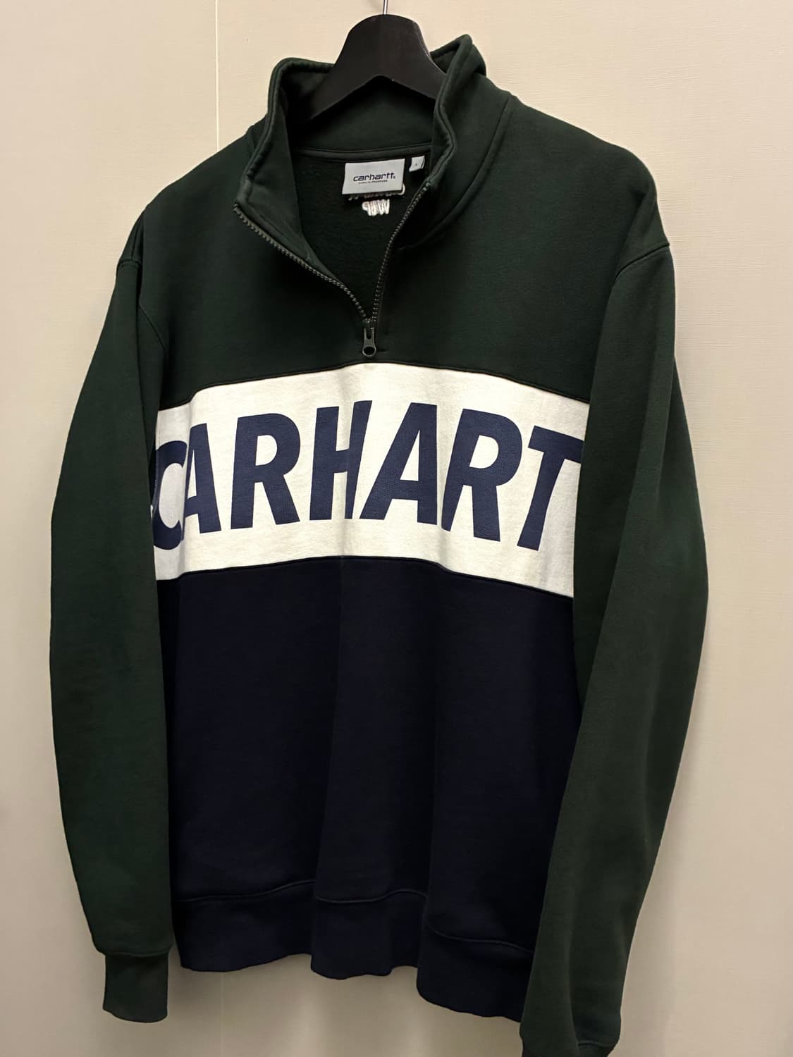 (L)칼하트 WIP 레트로 스포츠 아노락 스웻셔츠 쿼터집업 반집업 상품이미지2