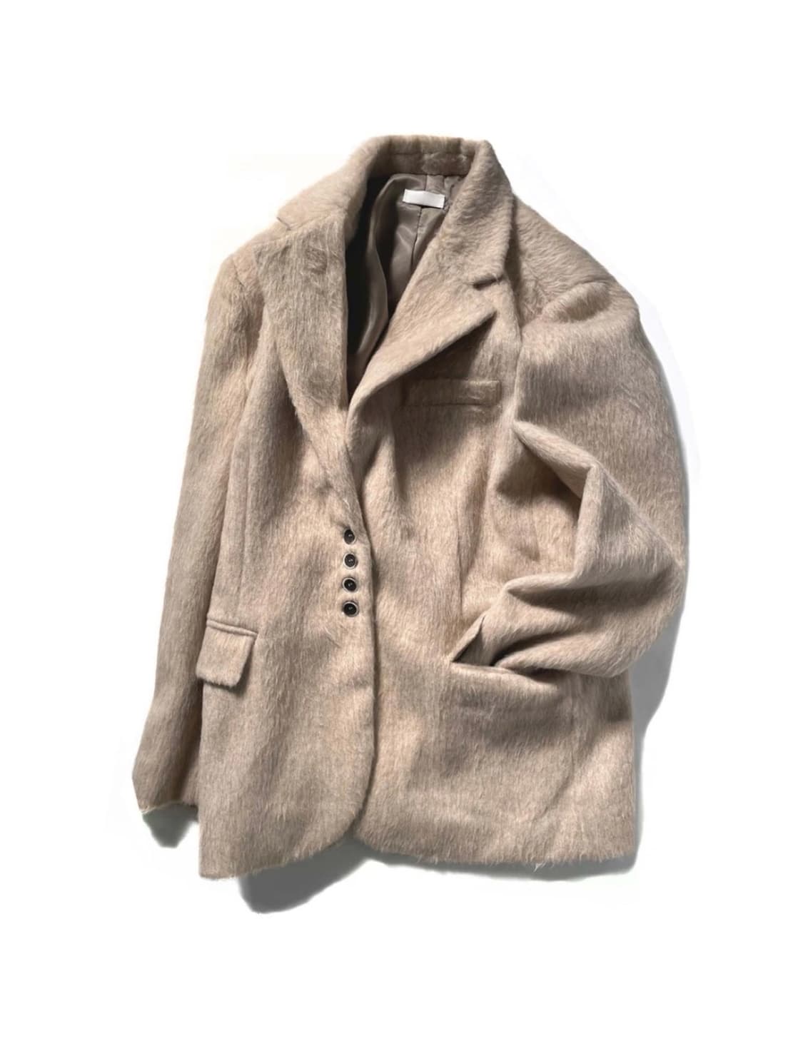 김아홉 베이지 헤어 싱글자켓 상품이미지1