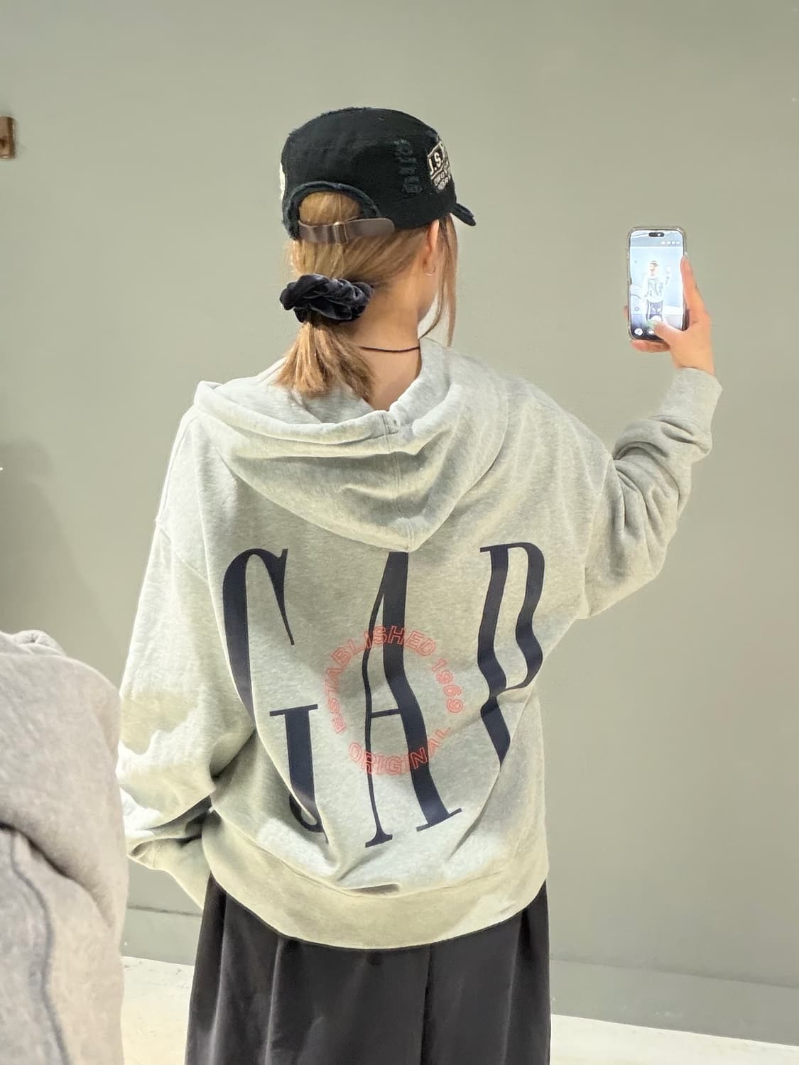 Gap back logo oversized hood zip-up 상품이미지1