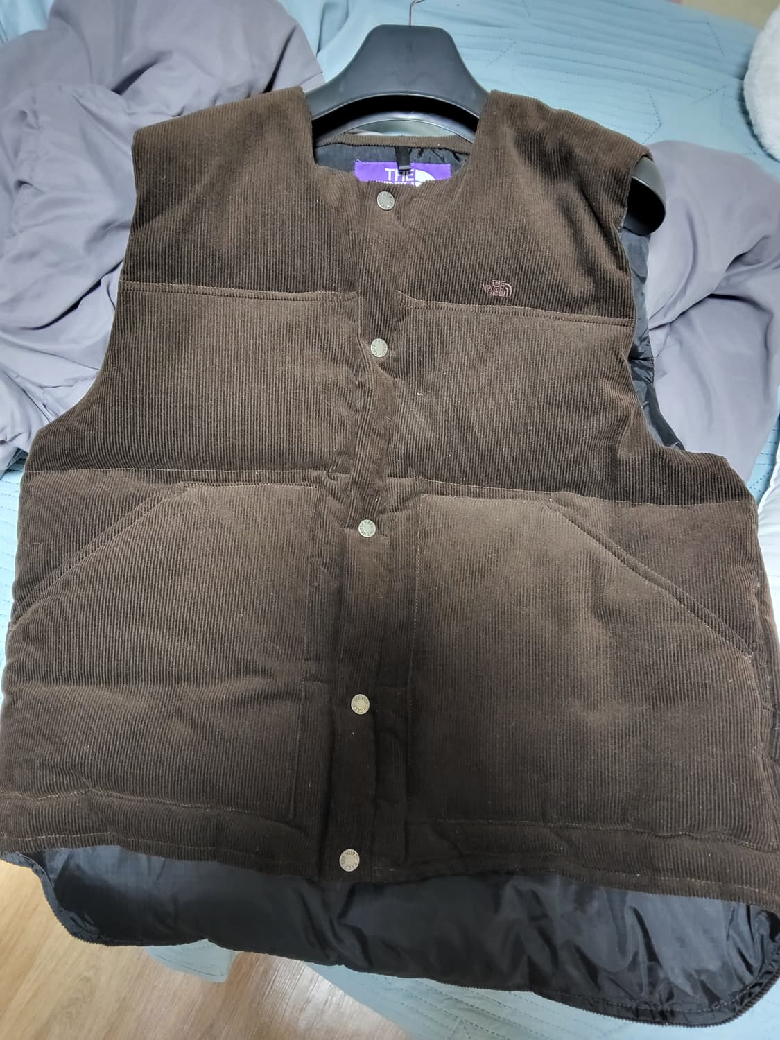 노스페이스 퍼플라벨 코듀로이 다운 패딩 베스트 조끼(s) 상품이미지3
