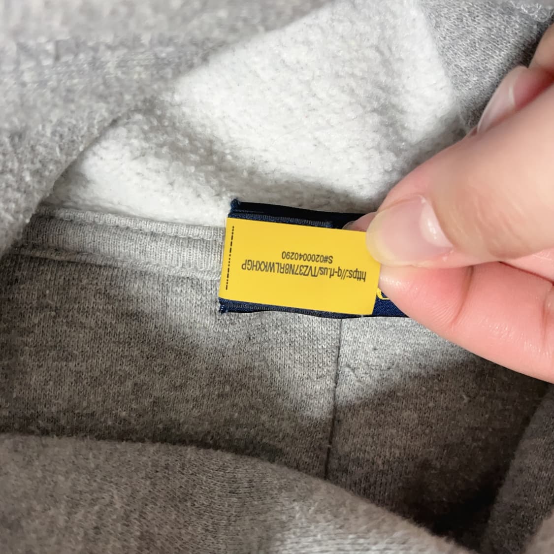 [정품] 폴로 그레이 / 네이비포니 기모 후드티 [ L ] 상품이미지6