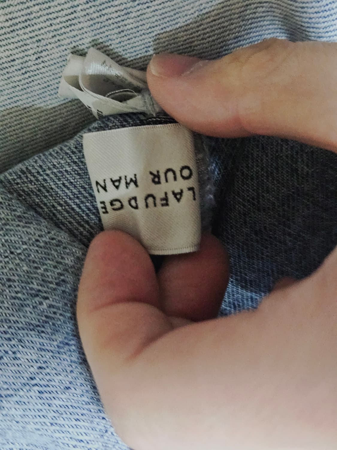 드로잉 워싱 데님 레이서 자켓_Light Blue 상품이미지3